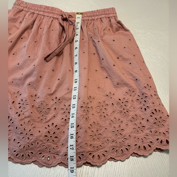 NWT Broderie Anglaise Mini Skirt Organic Cotton Size 6 Coach Light Pink - Picture 14 of 14